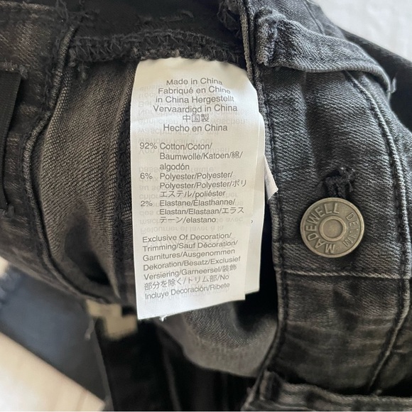 Madewell Maternity Skinny Jeans Women’s 29 Black Stonewashed Raw Hem Stretch EUC - Picture 14 of 16